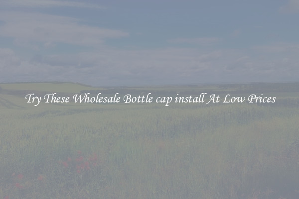 Try These Wholesale Bottle cap install At Low Prices