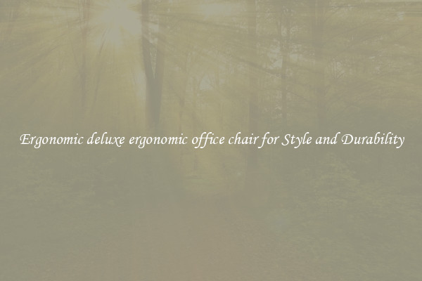 Ergonomic deluxe ergonomic office chair for Style and Durability