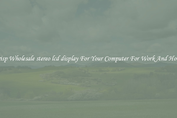 Crisp Wholesale stereo lcd display For Your Computer For Work And Home