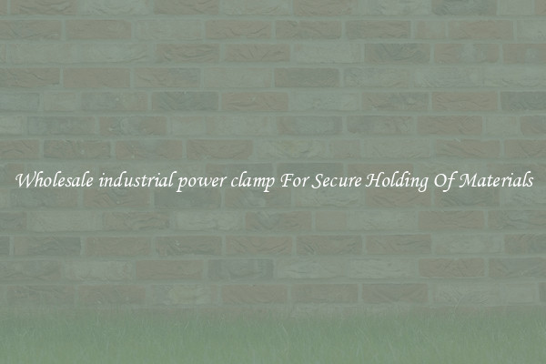 Wholesale industrial power clamp For Secure Holding Of Materials