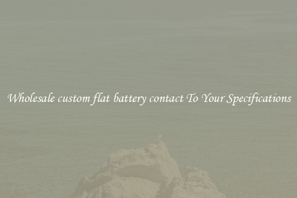 Wholesale custom flat battery contact To Your Specifications