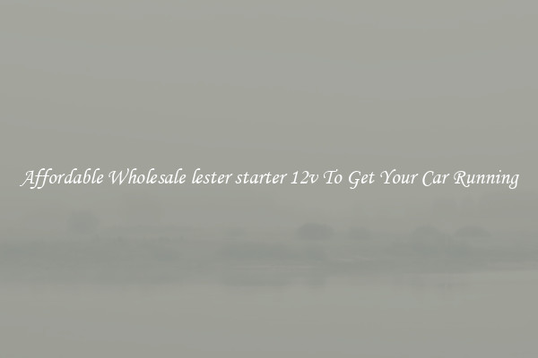 Affordable Wholesale lester starter 12v To Get Your Car Running