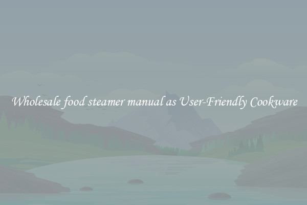 Wholesale food steamer manual as User-Friendly Cookware