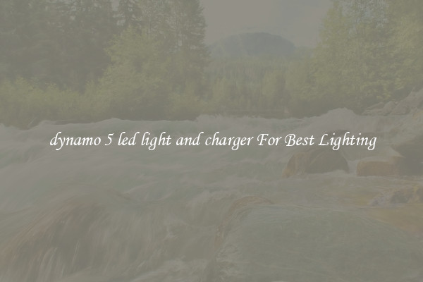 dynamo 5 led light and charger For Best Lighting