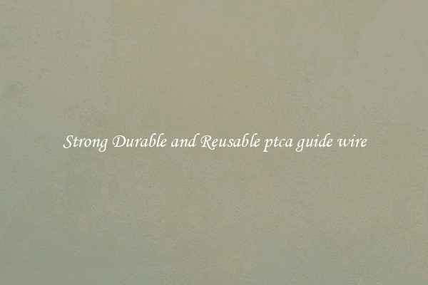 Strong Durable and Reusable ptca guide wire