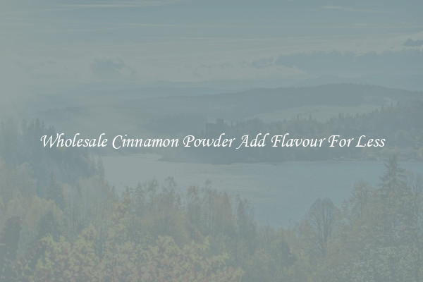 Wholesale Cinnamon Powder Add Flavour For Less